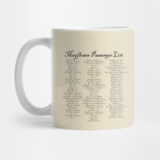 Mayflower Passenger List Mug